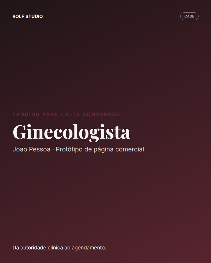 Estudo de caso — Ginecologista