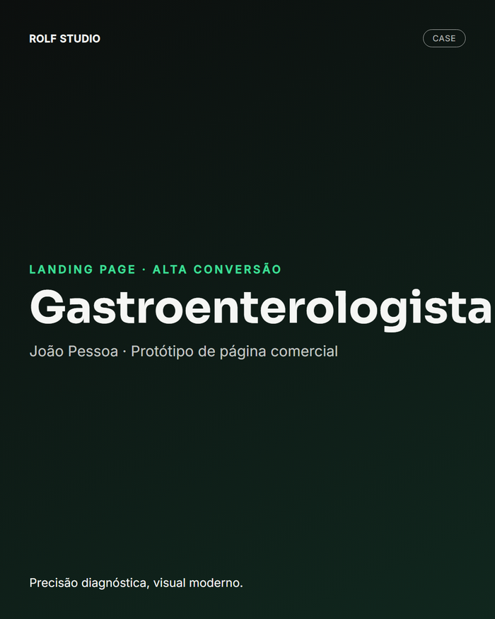 Estudo de caso — Gastroenterologista